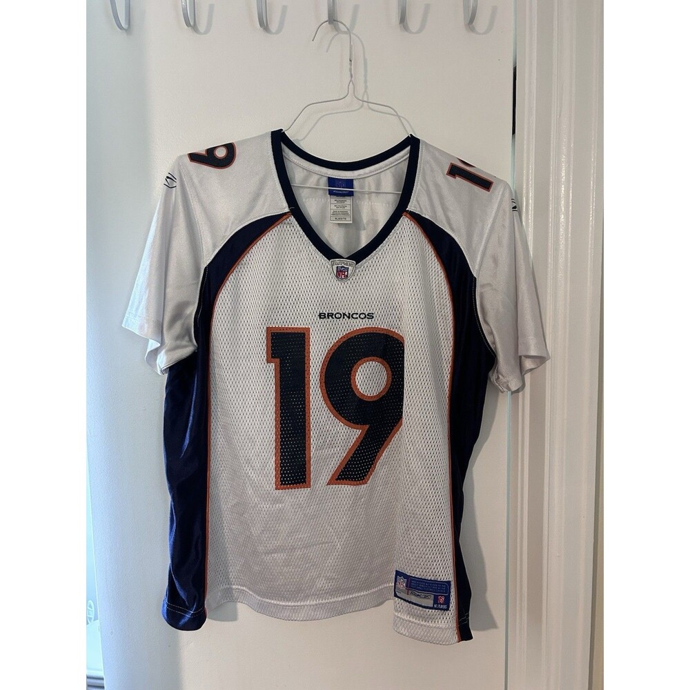 Eddie Royal #19 Denver Broncos NFL Football Jersey Reebok Women’s Size XL